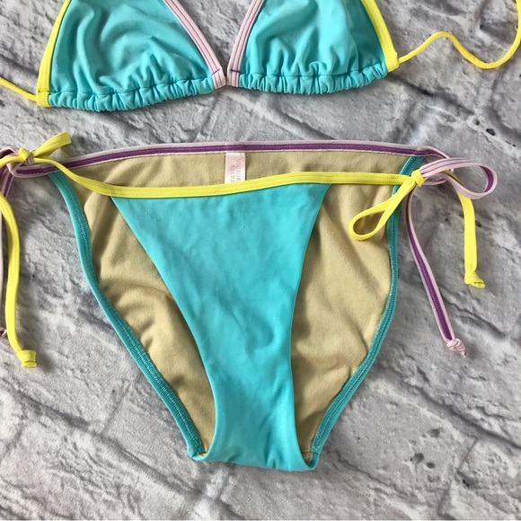 Victoria’s Secret Pastel‎ Colorway String Bikini Sexy Rare Classic Beach - Picture 7 of 9